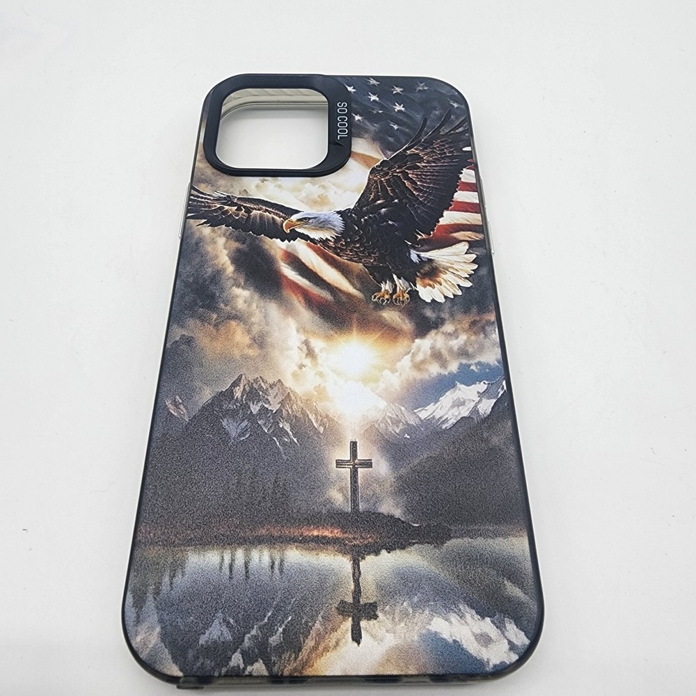 Eagle American Flag iPhone 14/13 Case – Bald Eagle USA Flag Patriotic Christian
